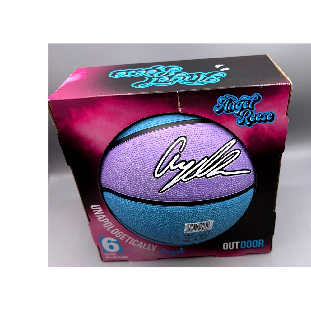 Angel Reese Unapologetically Angel Outdoor Basketball Size 6 28.5 Purple Blue